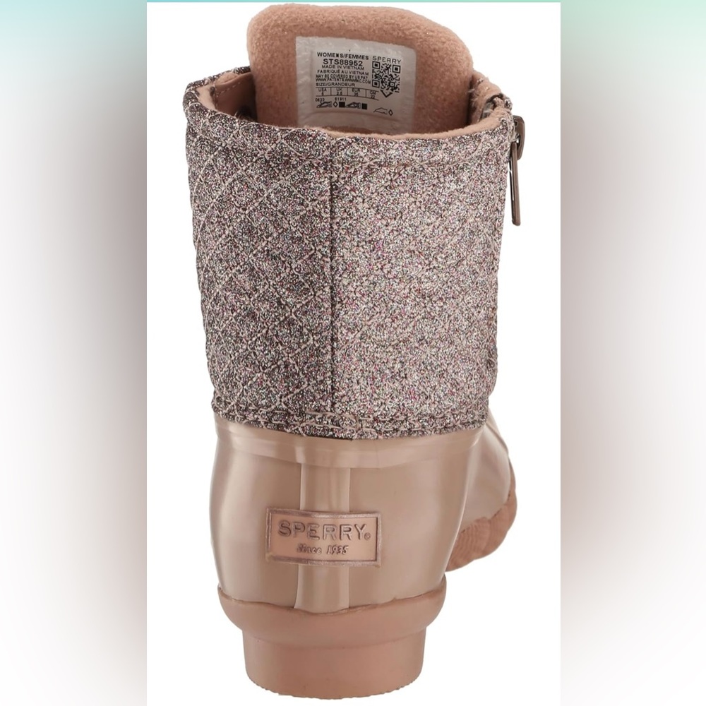 NIB Sperry Saltwater Sequin Duck Boot - Picture 5 of 8